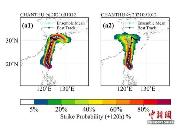 台风“灿都”路径袭击概率