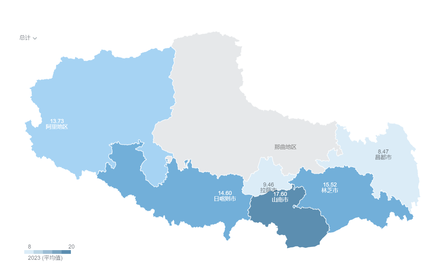 西藏自治区区划地图